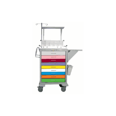 Emergency Cart Heavy Duty Steel 7 Drawer Ligh