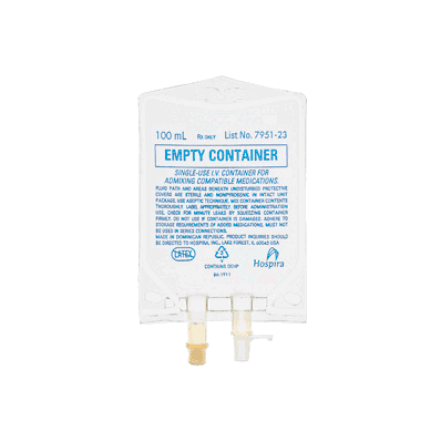 Empty Containers, Plastic, 100 mL, Flexible E
