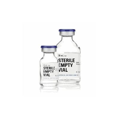 Empty Pharmaceutical Vial, with Flip-Top Lid