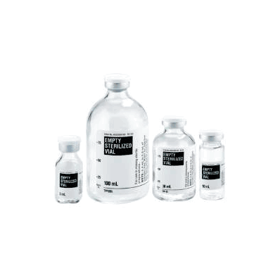 Empty Sterilized Vial, 30 mL, 16.5 mm Closure, CLEAR
