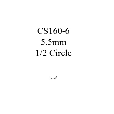 Ethicon 9061G Suture with Needle, Size 10-0, 5.5 mm x 1/2 Circle Spatula Needle