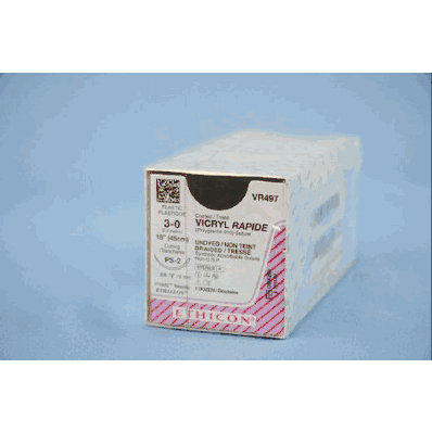 Ethicon VR497 Suture with Needle SIZE 3-0 Coated Vicryl Rapide