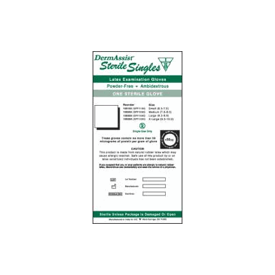 Exam Glove Dermassist Sterile Single Powder