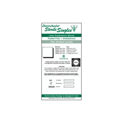 Exam Glove Dermassist Sterile Single Powder