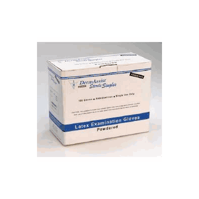 Exam Glove Dermassist Sterile Single Powdere