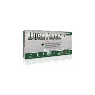 Exam Glove Dura Flock Nonsterile Powder Free