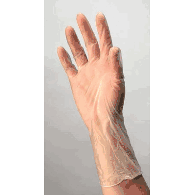 Exam Glove, Medium, 9.7" with 0.09mm (3.5 mil) Clear Standard