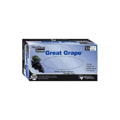 Exam Glove Nitriderm Scents Great Grape Nons