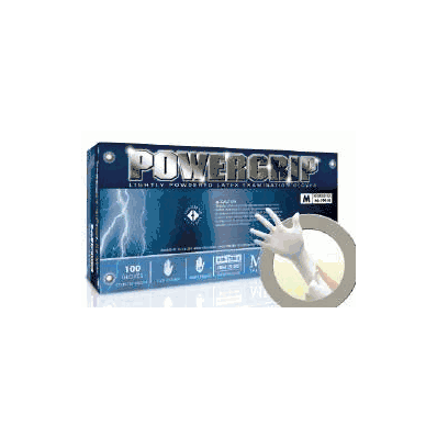 Exam Glove Powergrip Nonsterile Powdered Lat