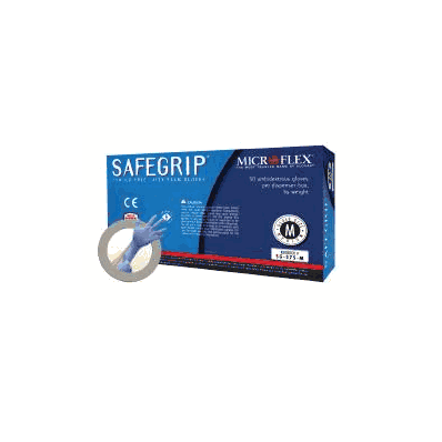 Exam Glove Safegrip Nonsterile Powder Free L