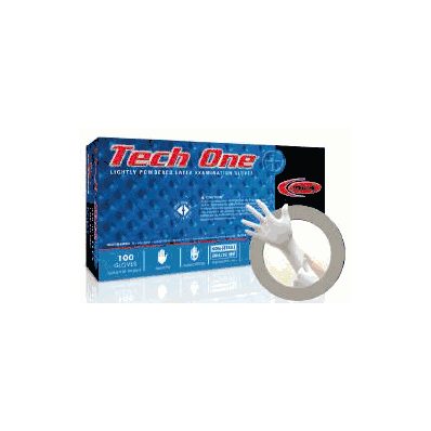 Exam Glove Tech One Nonsterile Powdered Late