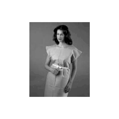Exam Gown, 51" Lapover/Tape Tie