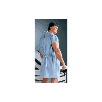 Exam Gown Apex Polyester / Tissue Blue Adult