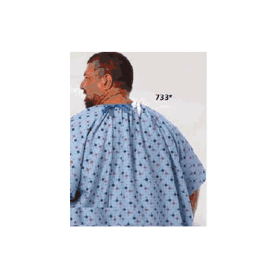 Exam Gown, Color: Aqua, One Size Fits Most, Back Tie
