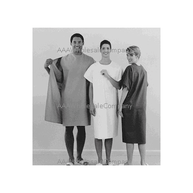 Exam Gown, Color: Gray, One Size Fits Most, Wraparound