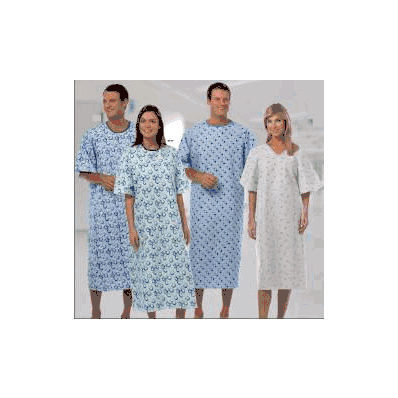 Exam Gown, Color: Green Optic Print, Up to 3 X-Large, Angle Back