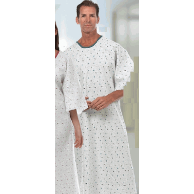 Exam Gown, Color: Light Blue, Medium/Large, Back Tie