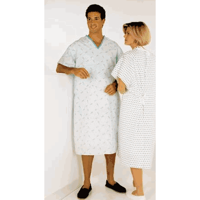 Exam Gown, Color: Sparkler Print, Large, Neck/Waist Tie