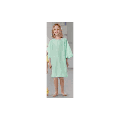 Exam Gown Flame-out Medium Polyester Knit Wh