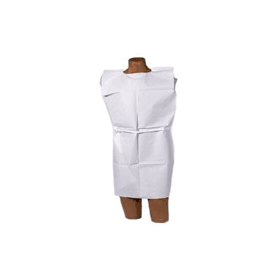 Exam Gown Tidi Polyester / Tissue White Chil