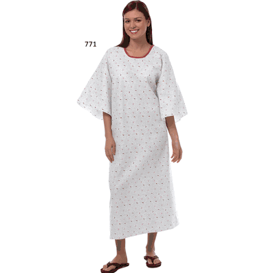 Exam Gown, Large, Garnet Fossil, 51"