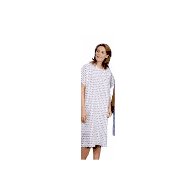 Exam Gown Large Cotton / Polyester Blue Cryst