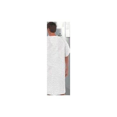 Exam Gown Large Cotton / Polyester Snowflake