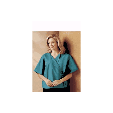 Exam Gown Large Cotton / Polyester Teal Adult