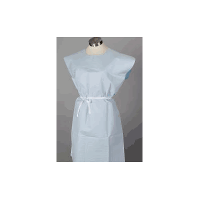 Exam Gown Mckesson Tissue / Polybacked Blue A