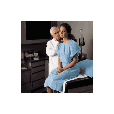 Exam Gown One Size Fits Most Polypropylene Bl