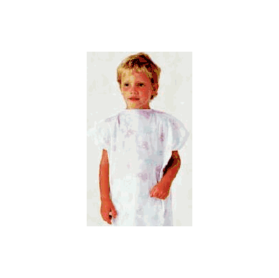 Exam Gown Pediatric Nonwoven Synthetic Blue C