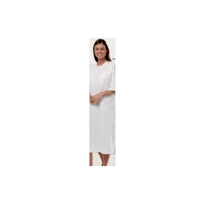Exam Gown Small 100% Cotton White - Gown, Pat