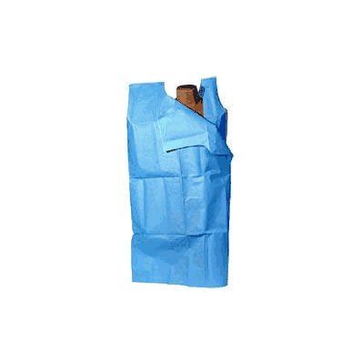 Exam Gown Tidi Nonwoven Synthetic Blue Adult