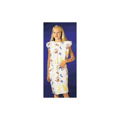 Exam Gown Tiny Tracks Polyester / Tissue Whi