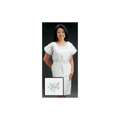 Exam Gown Wildflower Polyester / Tissue Whit