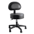 Exam Stool, Black, with Backrest, 16 to 23" Pneumatic Height Adjustment, 14-3/4" Seat Diameter Round Seat, 5 Casters, Five-leg, 21 inch (53.3 cm), black, ABS plastic composite base, sold as Each by MK Brand 81-22100B-WR041  <br>TAA COMPLIANT<br><br><font color="red"><b>BACK TO THE PRODUCT TABLE, <a href="https://www.aaawholesalecompany.com/furnishings-chairs-and-stools-exam-stool-with-backrest-pneumatic-height-adjustment.html">CLICK HERE</a></b></font>