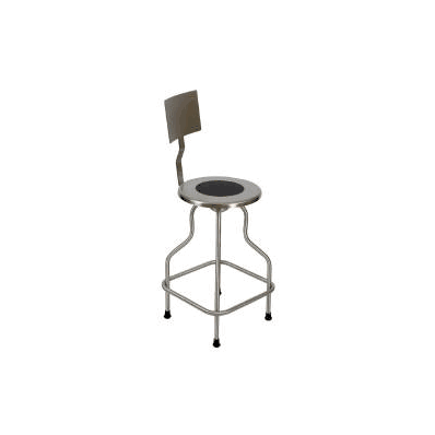 Exam Stool Backrest, Stainless Steel Spinlift