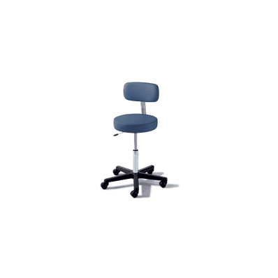Exam Stool, Color: BLUEBERRY, with Backrest