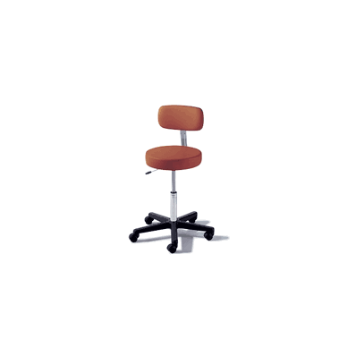 Exam Stool, Color: TERRACOTTA, with Backrest