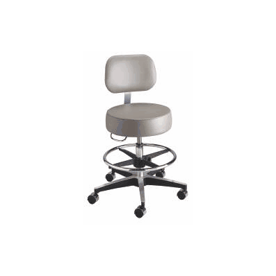 Exam Stool Entrust Performance Backrest Pneu