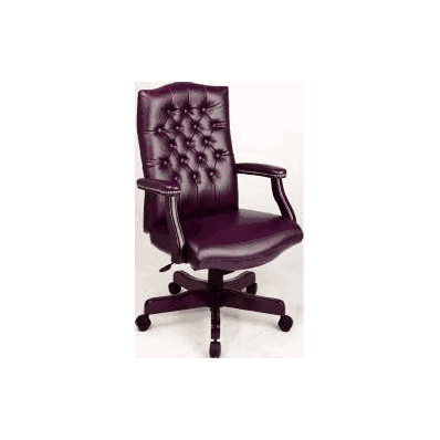Executive Chair Tera Burgandy / Mahagony Wit