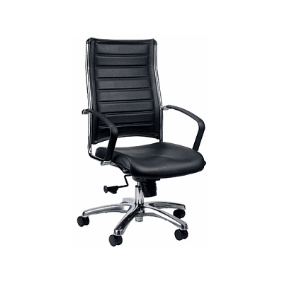 Executive High Back Vinyl Chair With Chrome A