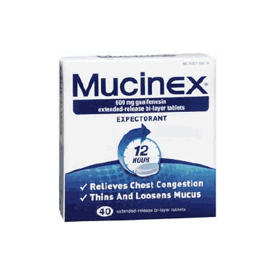 Expectorant Tablet Mucinex 600 Mg 40 Per Pac