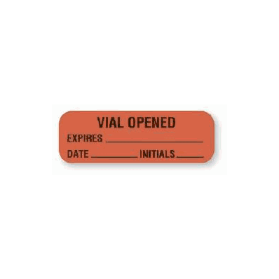 Expiration Label Vial Opened Expires Date Ini
