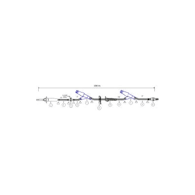 Ext Set, Prim W/2 Clave Conn 10drp 100" (50/C