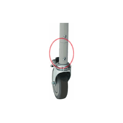 Extension, Round Leg Raise Chr 3-4" - Winco