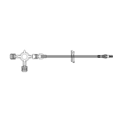 Extension Set, 3 Way Stopcock, Removable / Pinch Clamp, 35" Tubing