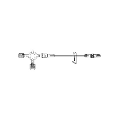 Extension Set, 3 Way Stopcock, Slide Clamp, 7" Tubing