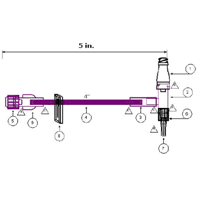 Extension Set, 5" Tubing, T-Connector