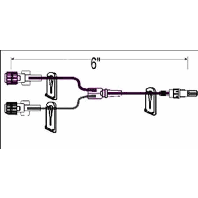 Extension Set, 6" Tubing, 0.5 mL Priming Volume